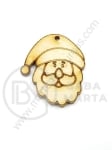Figurină din lemn Moș Crăciun 33x30x3mm 1 pachet 10 buc 182290