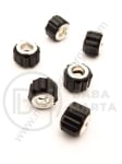 Mărgele cu cristal negru 11x8.5mm, gaură albă 5mm, 1 pachet, 2 buc. 302084