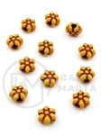 Mărgele 12x10x6mm imitație lemnă 3mm 1 pachet 40g ~107 buc 312825