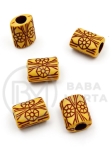 Mărgele 14x11x6.5mm imitație lemn 1 pachet 40g ~65 buc 312129