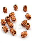 Mărgele 7x8mm imitație lemn gaură 4mm 40g ~190buc 311820