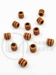 Mărgele 7x7mm imitație lemn gaură 4.5mm 40g ~250buc 311821