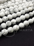 Bilă fațetă albă Howlite 8mm ~48 buc 352526
