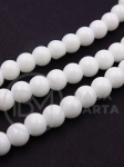 Bilă albă de agate 6mm ~63 buc 351569